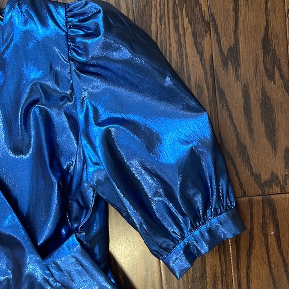 Puff Sleeve Tie Shift Dress - Picture 7 of 11